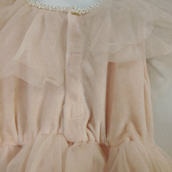 ♥️ Neiman Marcus Sequins Butterfly Pink Gold Dress - Picture 8 of 10